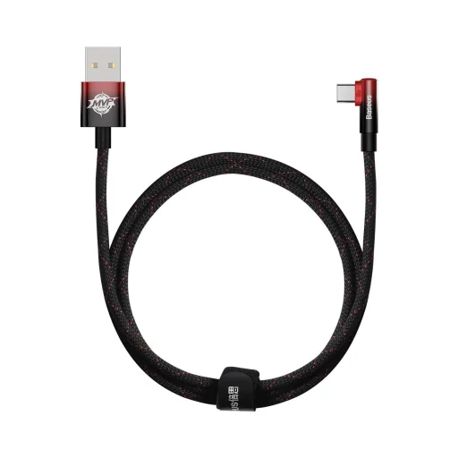 Baseus MVP 2 90 fokban döntött USB - USB Type-C kábel 1m 100W fekete-piros - 1