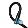Baseus MVP 2 90 fokban döntött USB - USB Type-C kábel 2m 100W fekete-kék thumbnail
