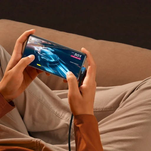 Baseus MVP 2 90 fokban döntött USB - USB Type-C kábel 1m 100W fekete-kék - 4