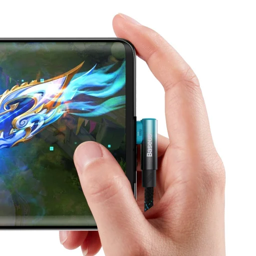 Baseus MVP 2 90 fokban döntött USB - USB Type-C kábel 2m 100W fekete-kék - 8