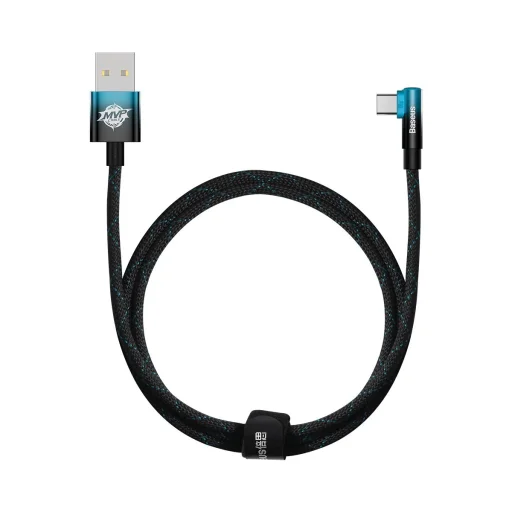 Baseus MVP 2 90 fokban döntött USB - USB Type-C kábel 1m 100W fekete-kék - 1