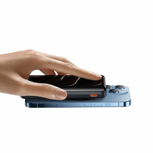 Baseus mágneses Power Bank MagSafe vezeték nélküli töltéssel 10000mAh 20W kék (PPCX000203) + USB Type C Baseus Xiaobai kábel 60W 0,5m - 4