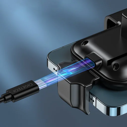 Choetech indukciós töltő tartóval + mágneses hegyek fekete (T201-F) - 1