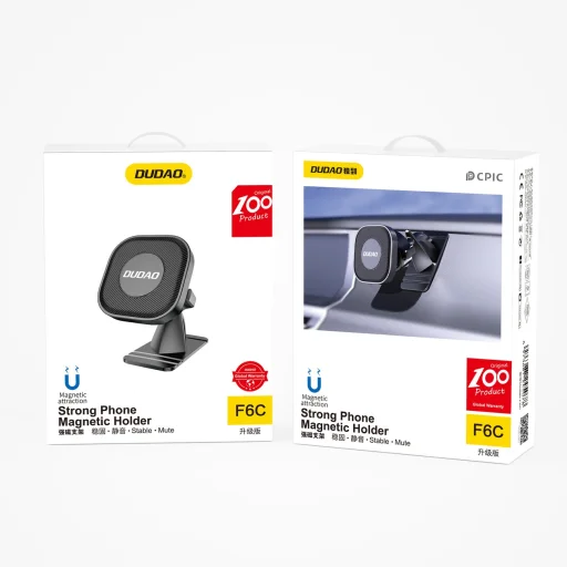 Dudao mágneses autós telefontartó fekete (F6C) - 7