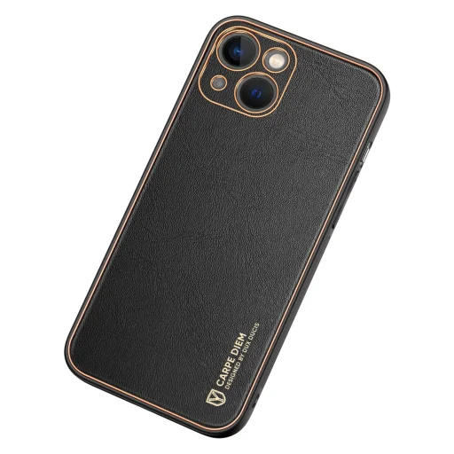 iPhone 14 Plus Dux Ducis Yolo TPU és PU bőr tok fekete - 4