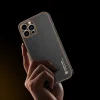 iPhone 14 Pro Max Dux Ducis Yolo TPU és PU bőr tok fekete thumbnail