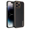 iPhone 14 Pro Max Dux Ducis Yolo TPU és PU bőr tok fekete thumbnail