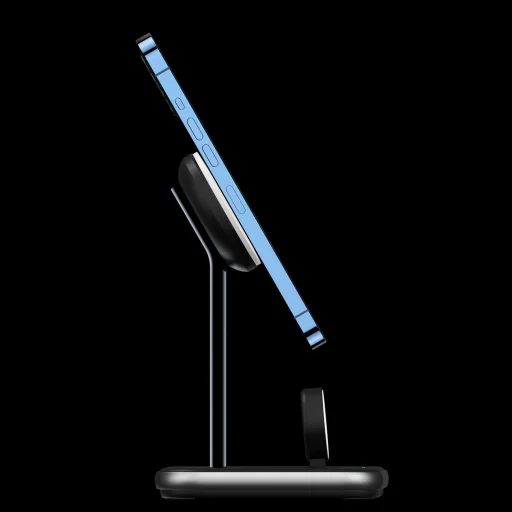 Choetech MFM MFi töltőállomás 3 az 1-ben iPhone 12/13/14/15, AirPods Pro, Apple Watch szürke (T589-F) - 8