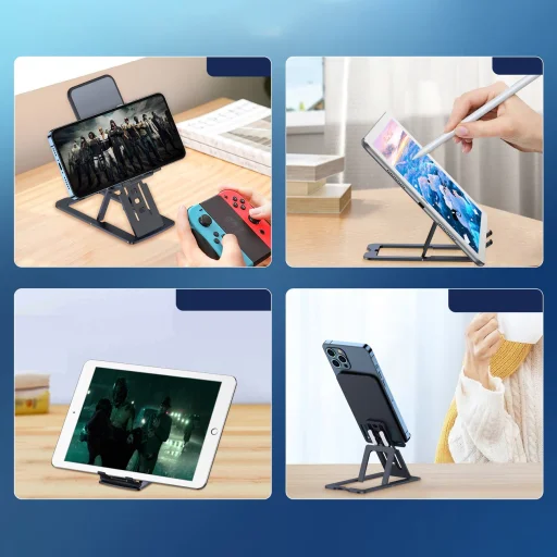 Choetech összecsukható állvány okostelefonhoz/táblagéphez szürke (H064) - 4