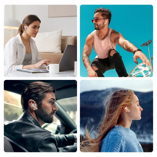 Choetech TWS vezeték nélküli fejhallgató töltőtokkal fehér (BH-T08) - 3