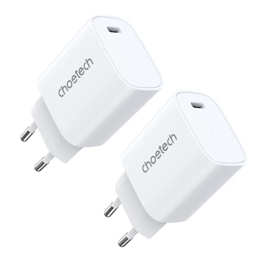 Choetech Q5004*2 PD20W töltő iphone12/13 sorozathoz fehér - 1