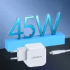 Choetech 45W PD8007 gyorstöltő fali adapter PPS fehér - 7