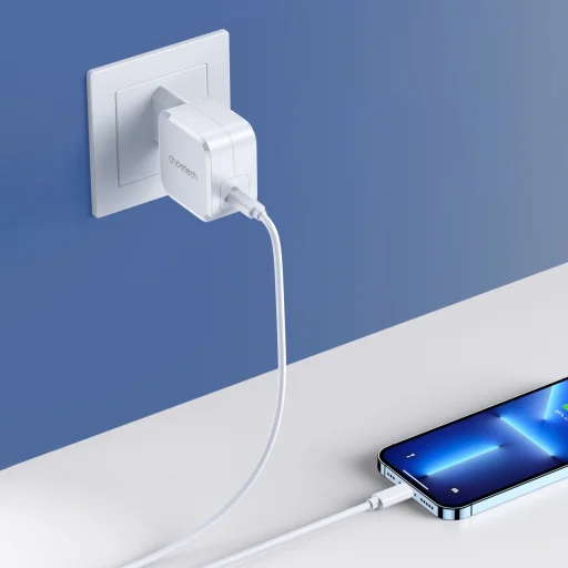 Choetech 45W PD8007 gyorstöltő fali adapter PPS fehér - 7