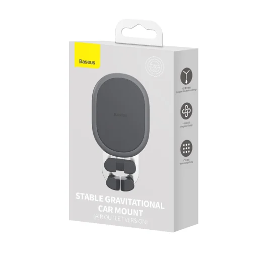 Baseus Stable Series autós telefontartó szellőzőrácsra fekete (SUWX020001) - 10