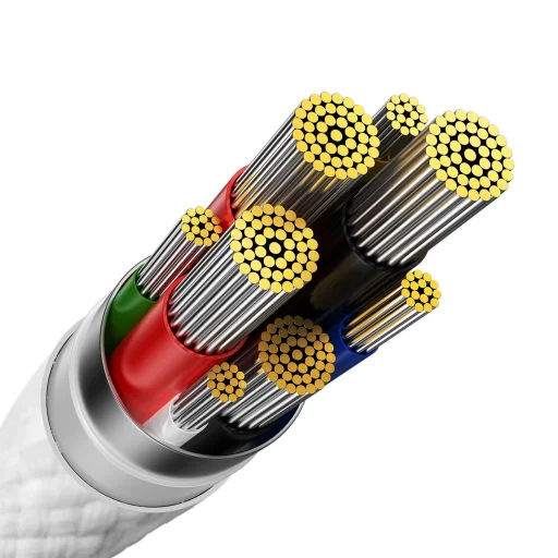 Baseus Glimmer kábel gyorstöltéssel USB-C 480Mb/s PD 100W 2m fehér - 21