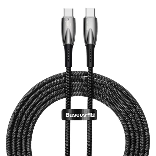 Baseus Glimmer kábel gyorstöltéssel USB-C 480Mb/s PD 100W 2m fekete - 1