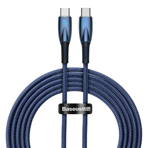 Baseus Glimmer kábel gyorstöltéssel USB-C 480Mb/s PD 100W 2m kék - 1