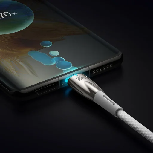 Baseus Glimmer kábel gyorstöltéssel USB-C 480Mb/s PD 100W 2m fehér - 10