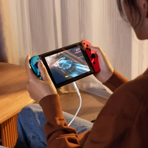 Baseus Glimmer kábel gyorstöltéssel USB-C 480Mb/s PD 100W 2m fehér - 14