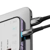 Baseus Glimmer kábel gyorstöltéssel USB-C - Lightning 480Mb/s 2,4A 2m fekete thumbnail