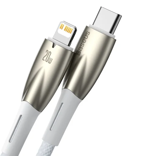 Baseus Glimmer kábel gyorstöltéssel USB-C - Lightning 480Mb/s PD 20W 1m fehér - 4