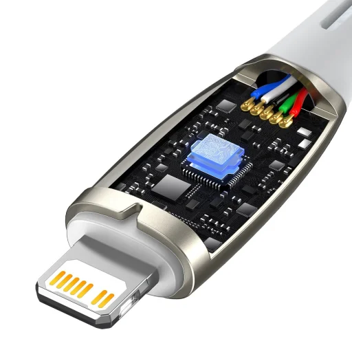 Baseus Glimmer kábel gyorstöltéssel USB-C - Lightning 480Mb/s PD 20W 1m fehér - 11