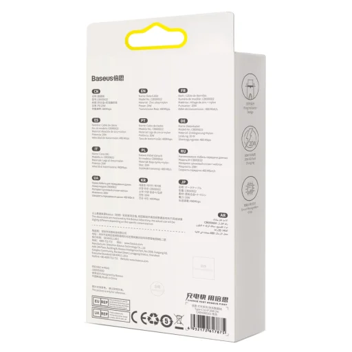 Baseus Glimmer kábel gyorstöltéssel USB-C - Lightning 480Mb/s PD 20W 2m fekete - 11