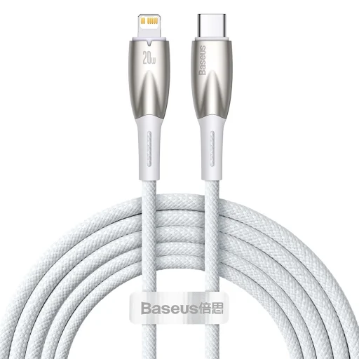 Baseus Glimmer kábel gyorstöltéssel USB-C - Lightning 480Mb/s PD 20W 2m fehér - 1