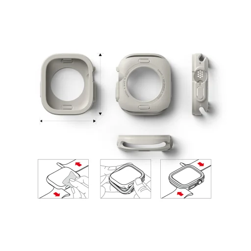 Apple Watch Ultra 49mm Ringke Air Sports gél TPU tok szürke - 4