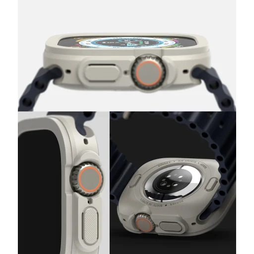 Apple Watch Ultra 49mm Ringke Air Sports gél TPU tok szürke - 11