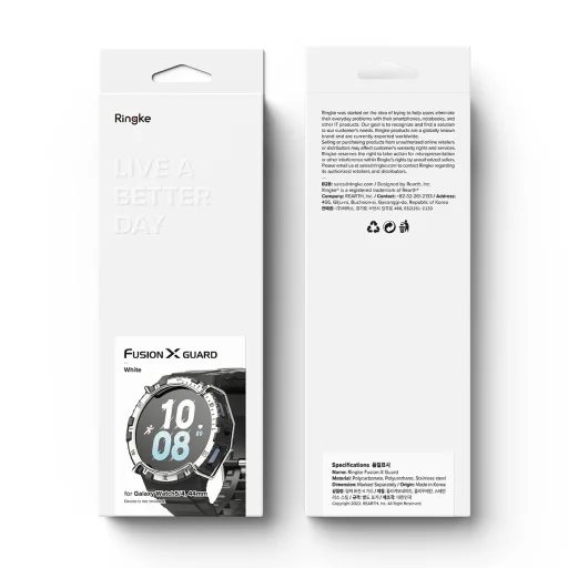 Samsung Galaxy Watch 4/5 44 mm Ringke Fusion-X Guard kijelzőborítás fehér - 13