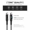 PD100W USB Type-C - USB Type-C kábel gyorstöltéssel, teljesítménykijelzéssel 1m, fekete thumbnail