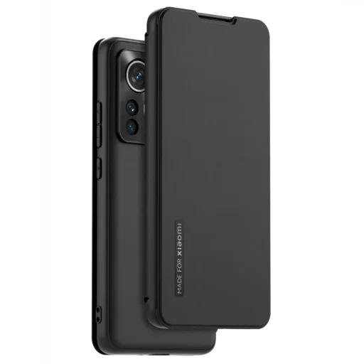 Xiaomi 12 Lite 5G Book Case fliptok fekete gyári - 1