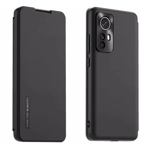 Xiaomi 12/12X Book Case fliptok fekete gyári - 1