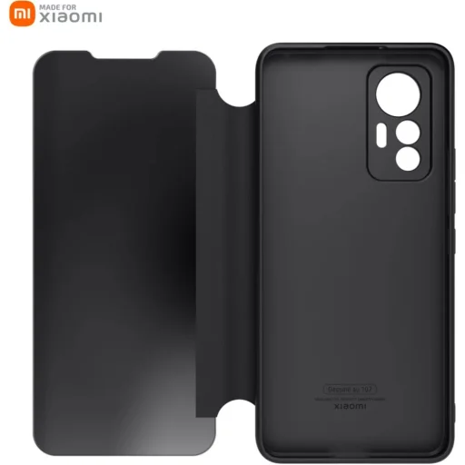 Xiaomi 12 Lite 5G Book View Case fliptok fekete gyári - 4