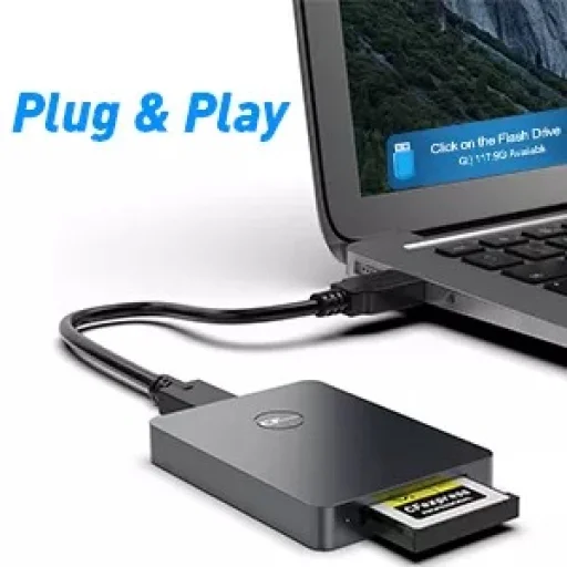 ROCKETEK USB-A/USB-C CFexpress 3.0 Type-B kártyaolvasó (CR316) - 4