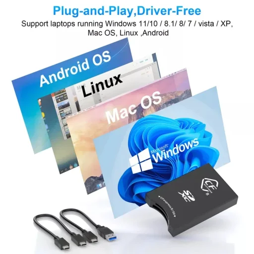 ROCKETEK CFexpress Type-B/SD USB 3.2 Gen 2 UHS-II kártyaolvasó (CR341) - 2