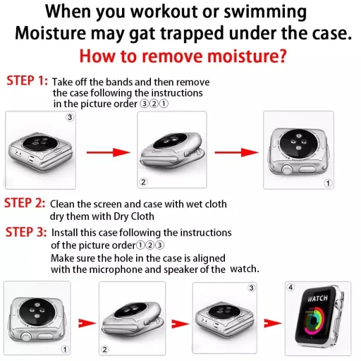 Apple Watch 45mm Soft Clear átlátszó TPU tok - 4