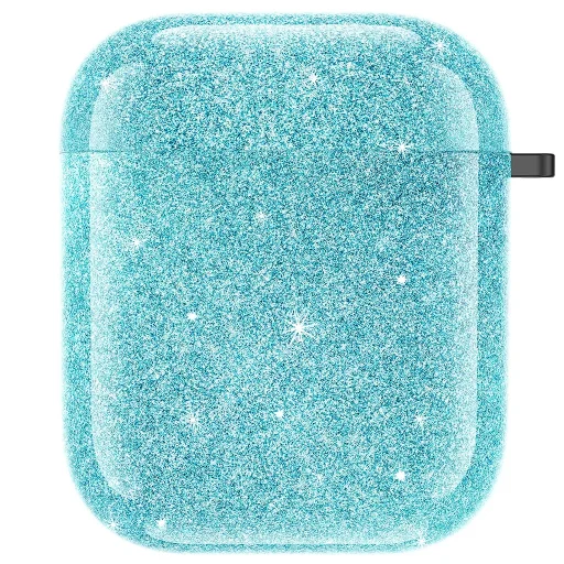 AirPods 1/2 türkiz csillogós mintás tok Alphajack (AC43) - 1