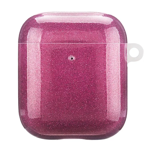 AirPods 1/2 sötét rózsaszín glitter tok Alphajack (AC48) - 1