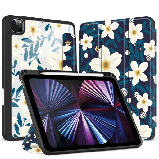 iPad Pro 12.9 2020/2021/2022 mintás tok Pencil tartóval (FIC15) - 1