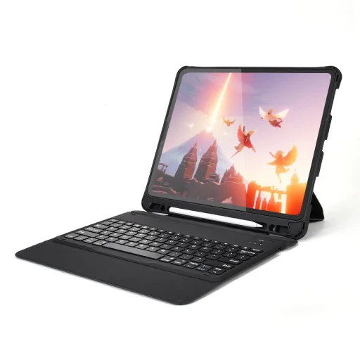 iPad Pro 11'' 2021/2020/2018 Choetech Keyboard tok vezeték nélküli Bluetooth billentyűzettel fekete ANGOL - 8