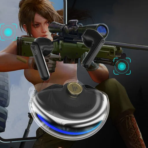 Tronsmart Battle Gaming vezeték nélküli TWS Bluetooth fülhallgató vízálló IPX5 fekete - 4