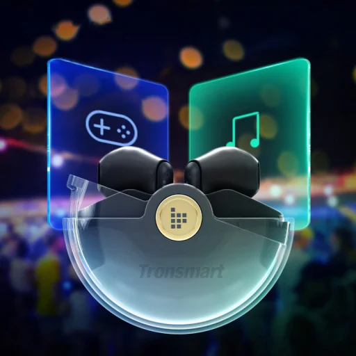 Tronsmart Battle Gaming vezeték nélküli TWS Bluetooth fülhallgató vízálló IPX5 fekete - 5