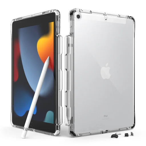 iPad 10.2'' 2021/2020/2019 Ringke Fusion PC és TPU tok átlátszó-fekete - 2