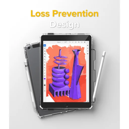 iPad 10.2'' 2021/2020/2019 Ringke Fusion PC és TPU tok átlátszó - 5