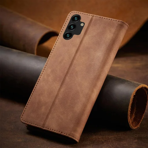 Samsung Galaxy A13 5G Mágneses Fancy fliptok barna - 4