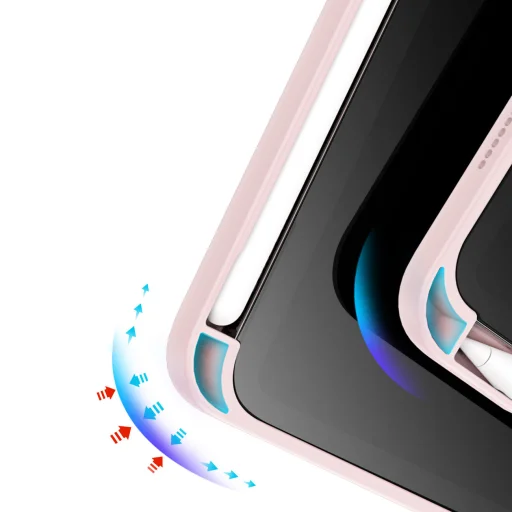 iPad mini 6 2021 Dux Ducis Magi tok Apple Pencil tárolóval rózsaszín - 9