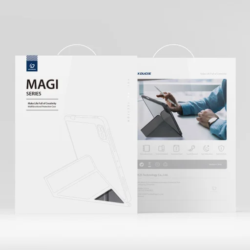 iPad Pro 12.9'' 2021/2020/2018 Dux Ducis Magi tok Apple Pencil tárolóval szürke - 2