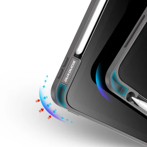 iPad Pro 12.9'' 2021/2020/2018 Dux Ducis Magi tok Apple Pencil tárolóval szürke - 8